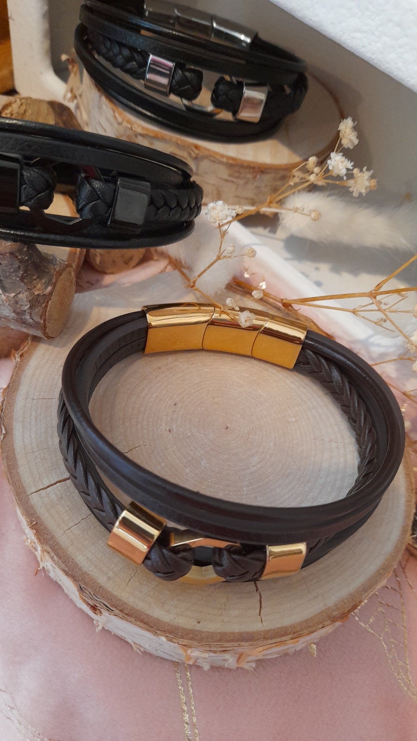 Bracelet Arokaï cuir marron