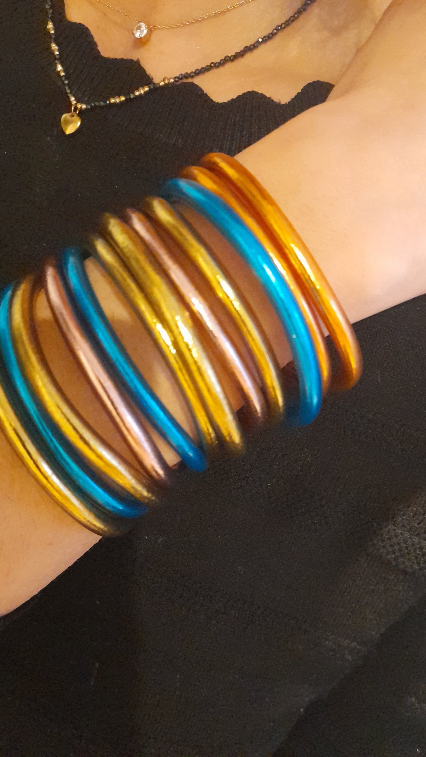 Jonc Bouddhiste Rose Gold avec mantra taille M