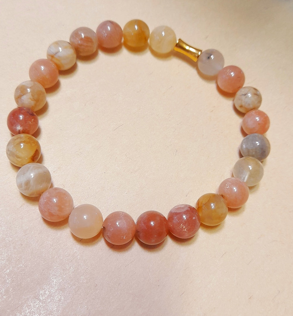 Bracelet Pierre de Lune Multicolore 8 mm  Harmonie et Féminité  Limdéa