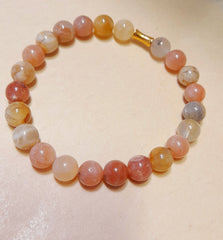 Bracelet Pierre de Lune Multicolore 8 mm  Harmonie et Féminité  Limdéa