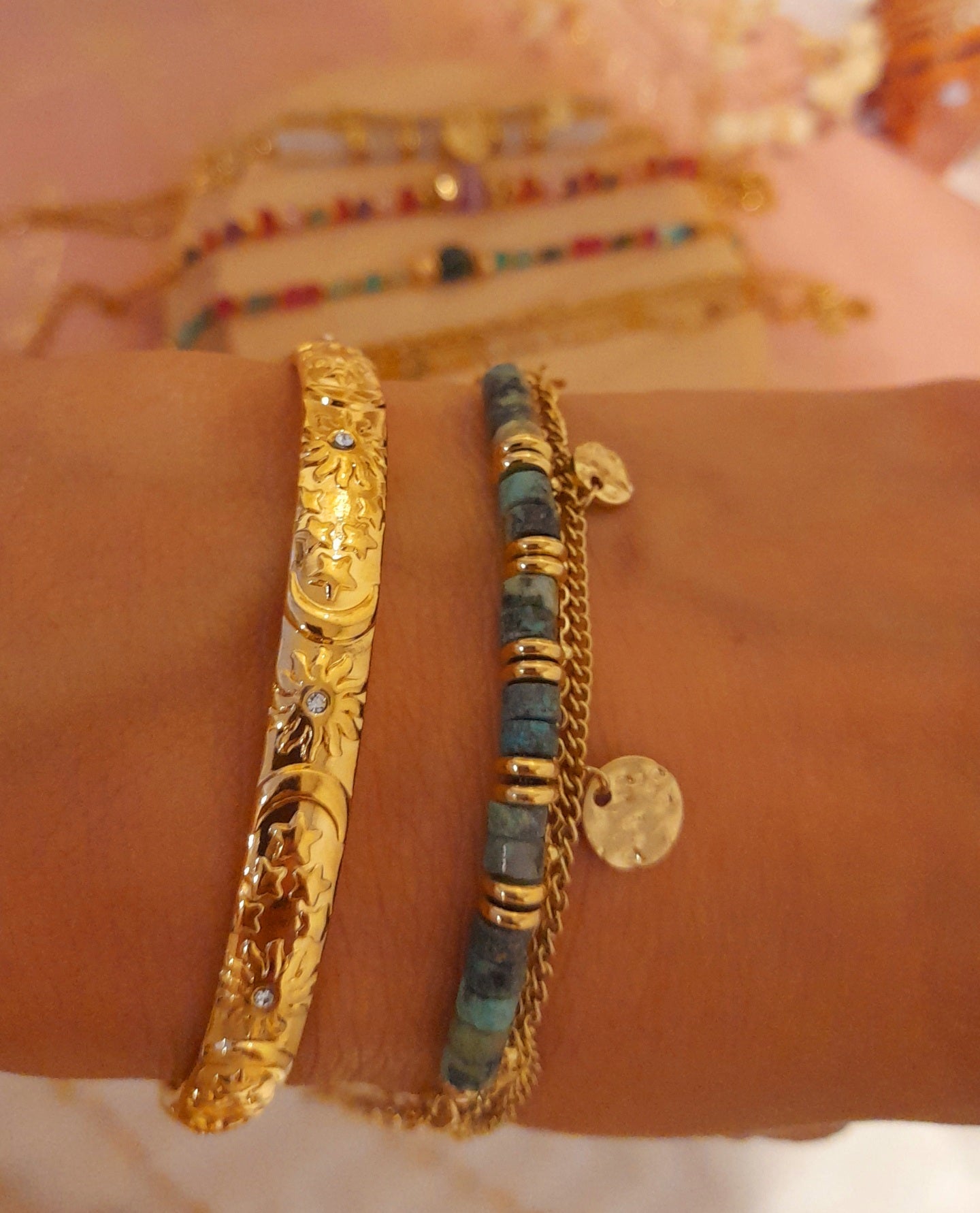 Bracelet Yasmine Turquoise africaine