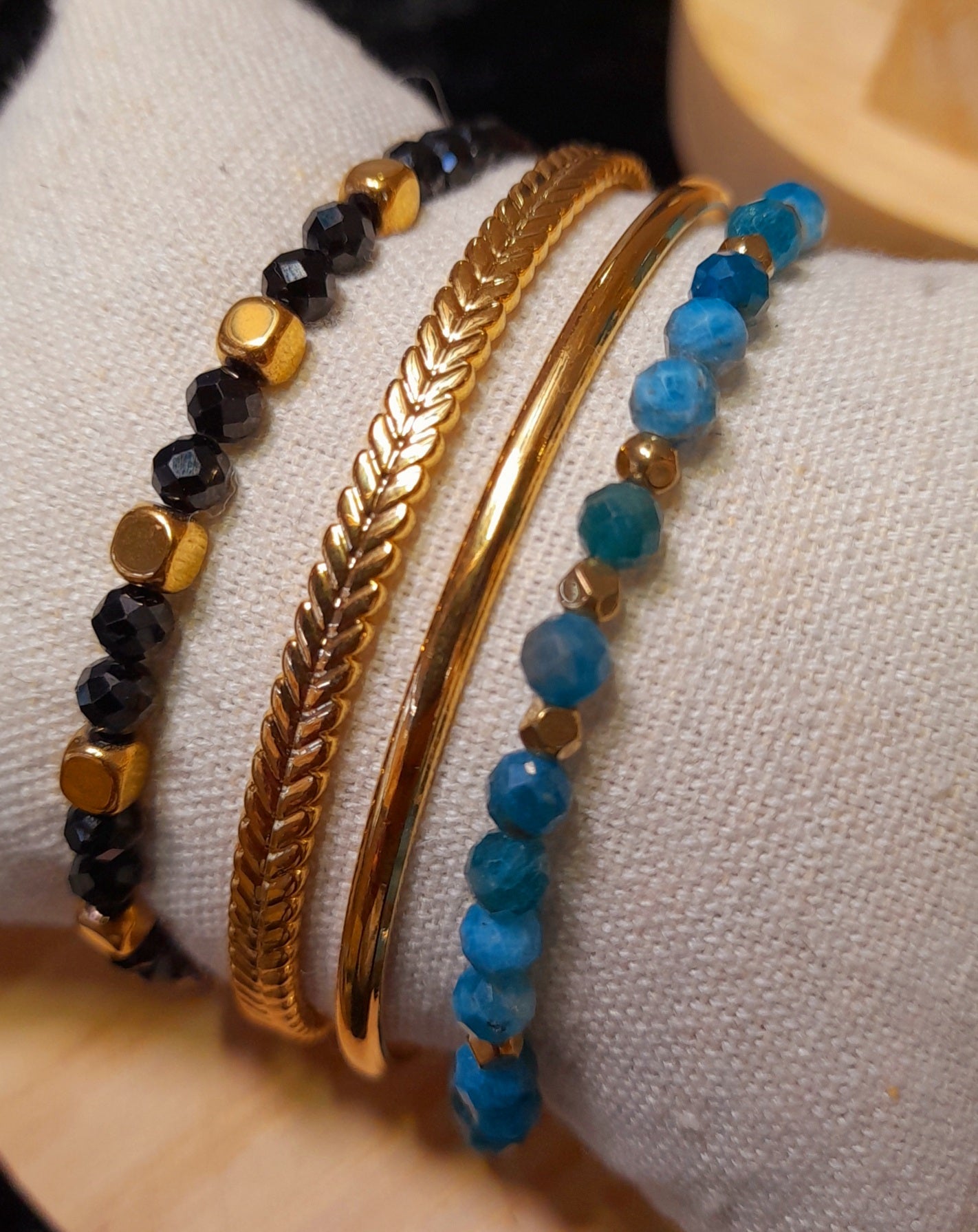 Bracelet Spinelle Noir Facetté 4 mm – Protection &amp; Élégance | Limdéa