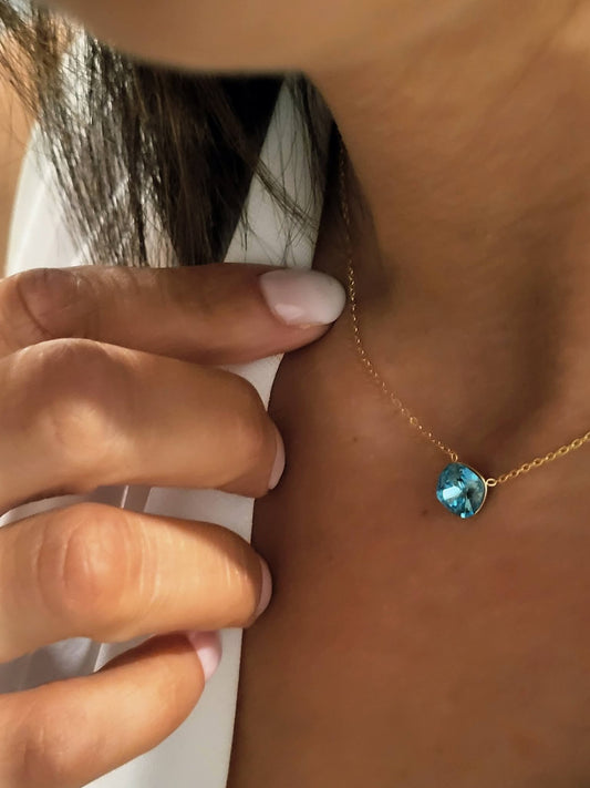 Collier Live  avec Cristal Swarovski® Turquoise