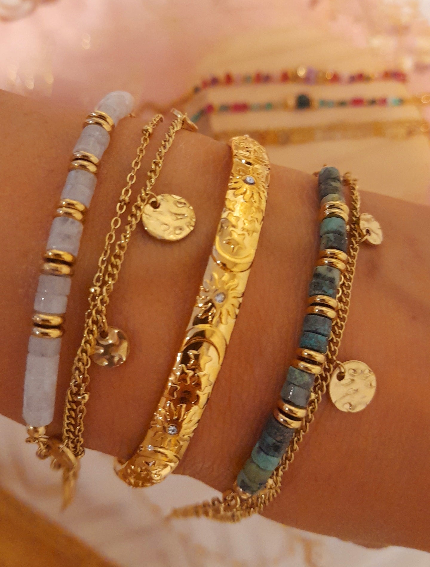Bracelet Yasmine Turquoise africaine