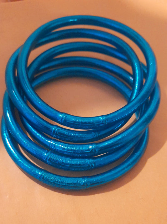 Jonc Bouddhiste Turquoise avec  mantra taille M