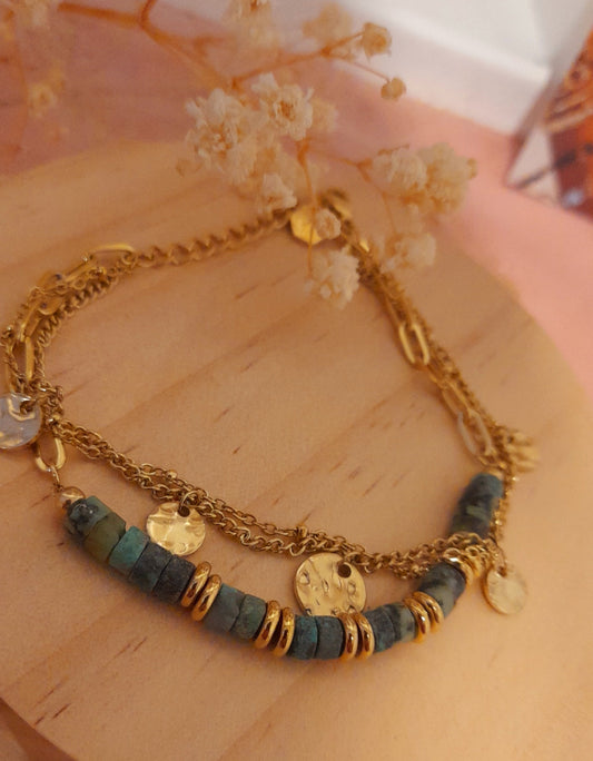 Bracelet Yasmine Turquoise africaine