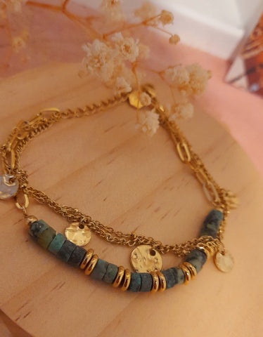 Bracelet Yasmine Turquoise africaine
