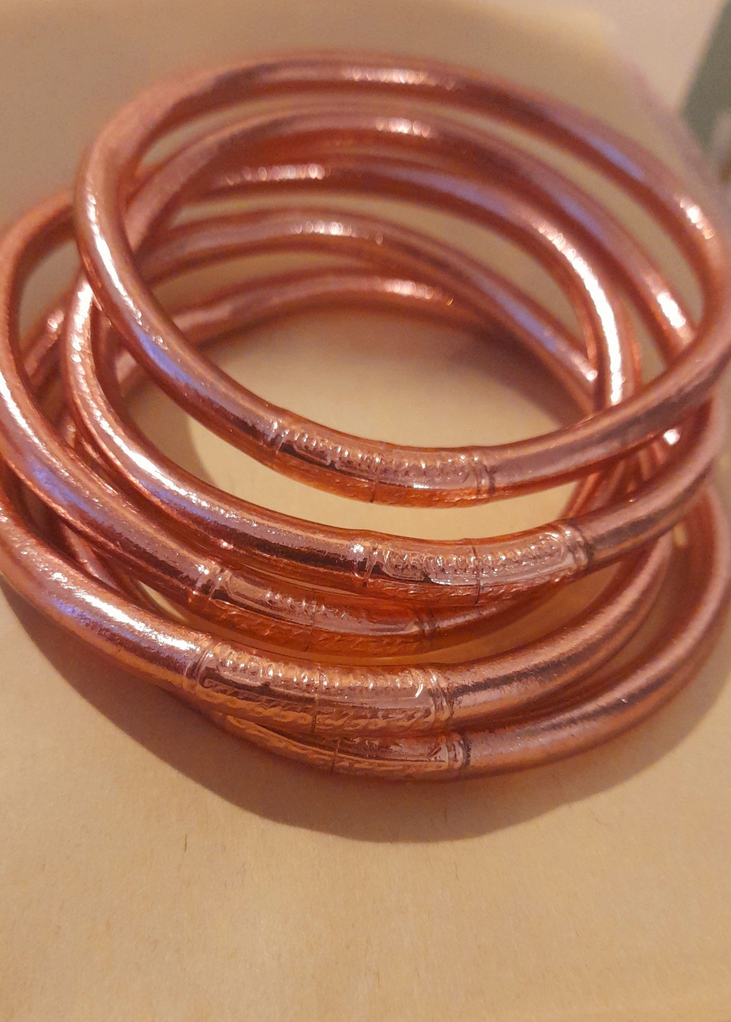 Jonc Bouddhiste Rose Gold avec mantra taille M